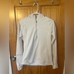 White Nike Fleece Running Jacket
